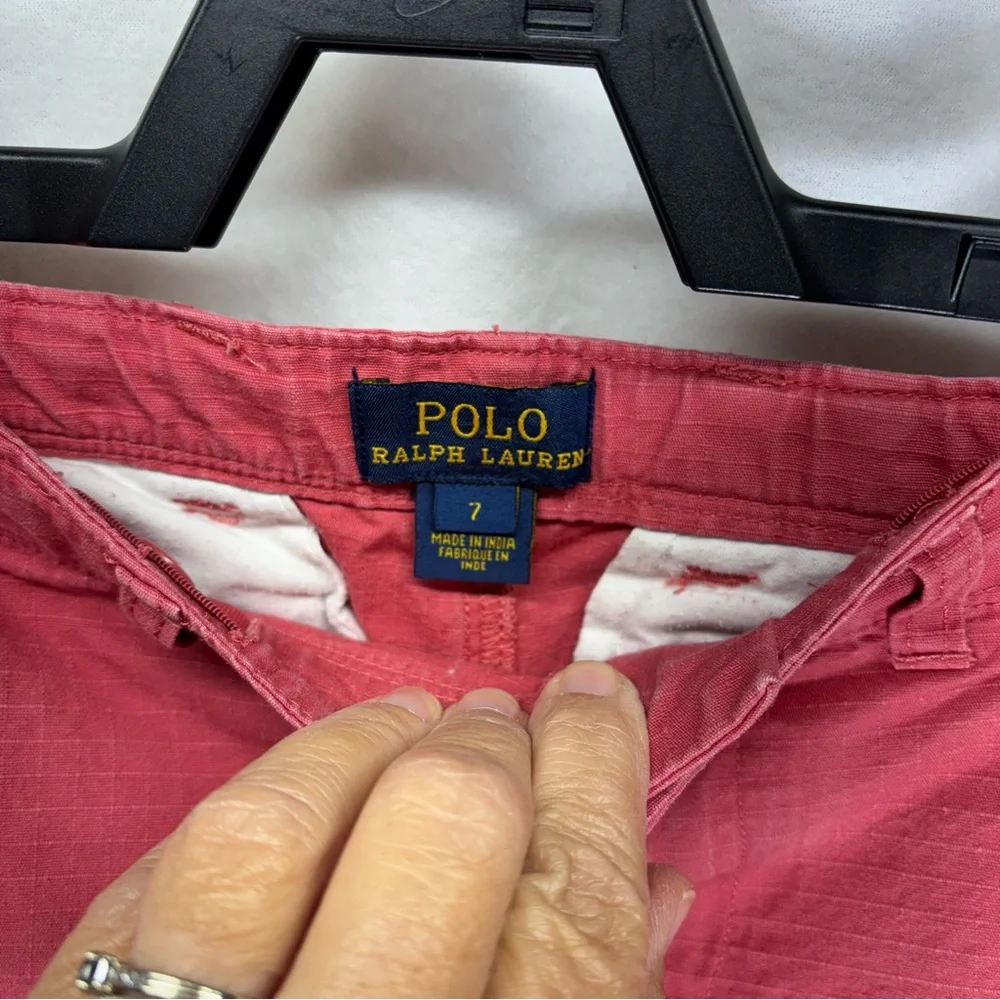 Vintage Polo Ralph Lauren Set Boys Red Chino Pony Logo 90s Relaxed Sz‎ 7/8